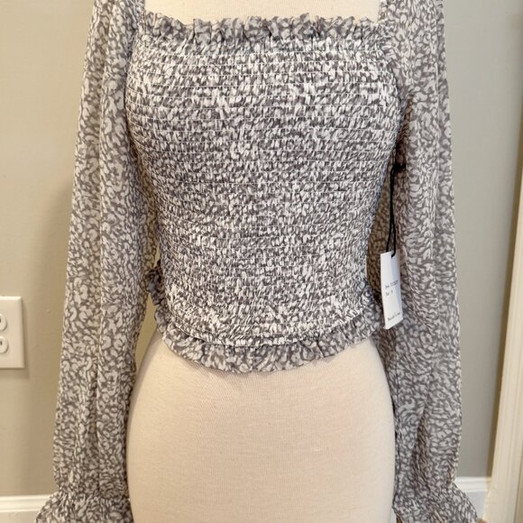 Bundle Lot Womens Medium Ruched Long Sleeved Shirts Crop Tops NWT Japna & Mi Ami - Picture 2 of 9